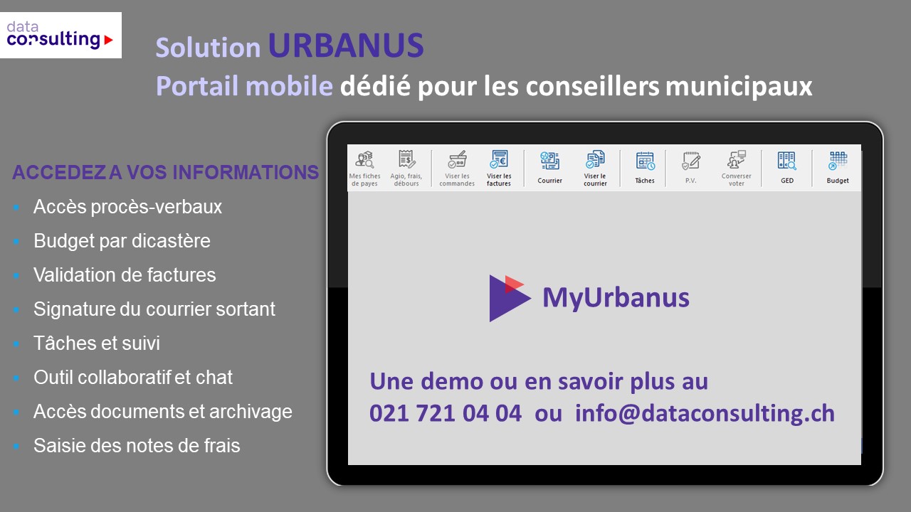 MyUrbanus - le Portail mobile pour les conseillers municipaux